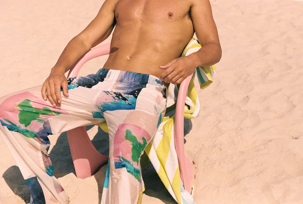 LINEN PANTS - SEA SPACE