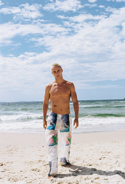 LINEN PANTS - SEA SPACE