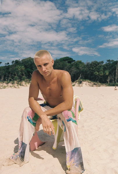 LINEN PANTS - SEA SPACE