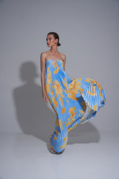 BLACK TIE GOWN JARDIN BLUE