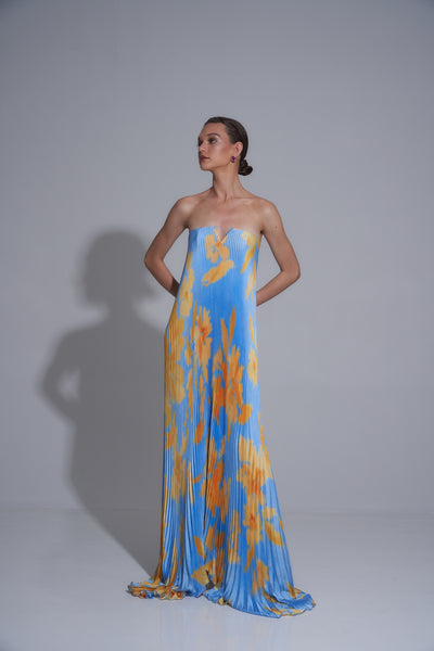 BLACK TIE GOWN JARDIN BLUE