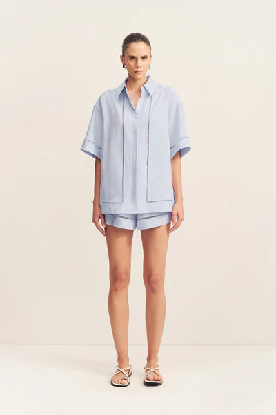 Tommy Linen Shirt - Sky