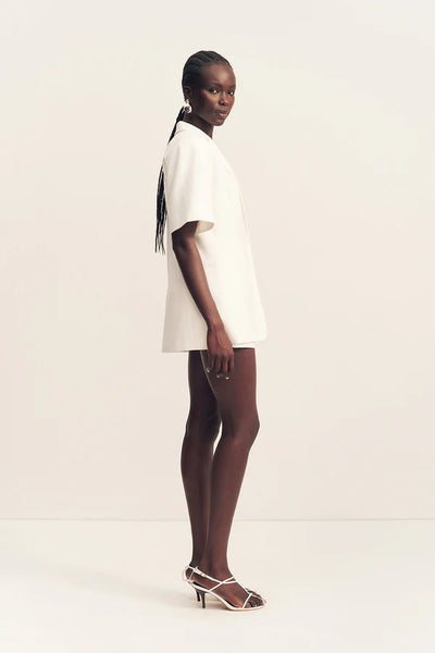 Felix Short Sleeve Blazer - Coconut