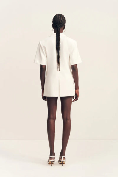 Felix Short Sleeve Blazer - Coconut
