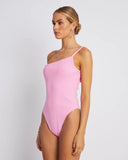 ONE SHOULDER BODYSUIT - CANDY PINK