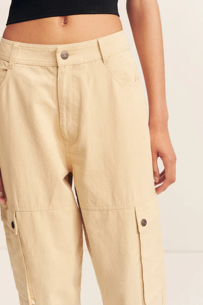 Ariana Cargo Tapered Pant - Sand