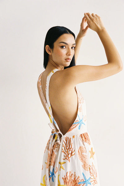 MERIDIAN DRESS- CORAL