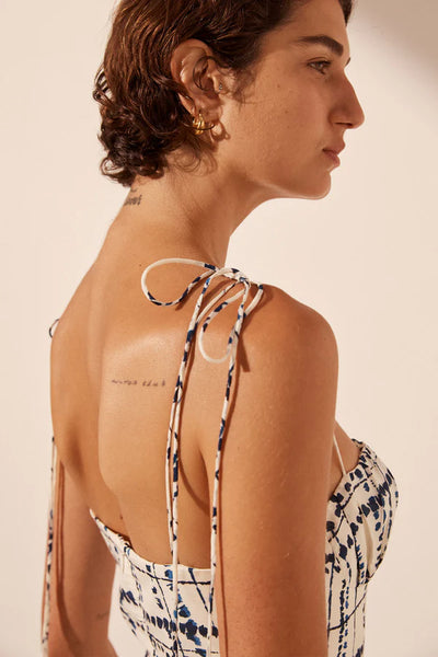 Niko Gathered Bubble Midi Dress