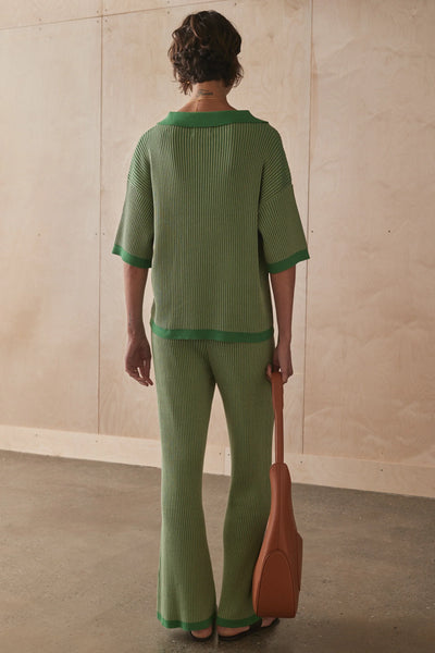 THE SERIN KNIT TOP MATCHA