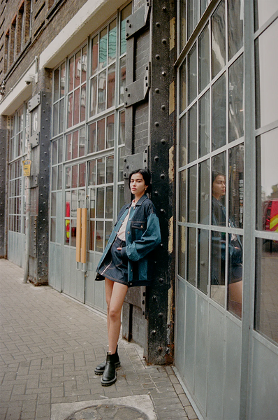 Quinn Mini Skirt in Denim