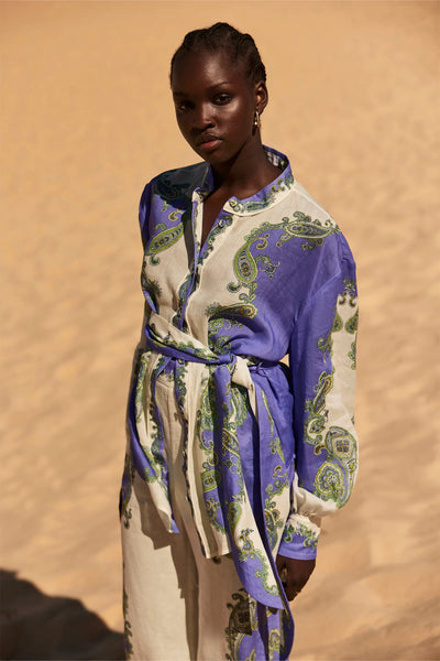 OTTO REMOVABLE WAIST TIE SHIRT