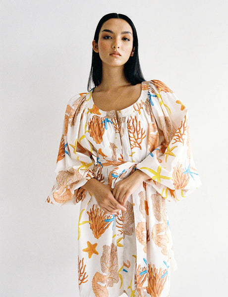 SARDINIA DRESS- CORAL