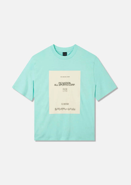 FULL OUT TEE IN AQUA