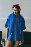 TRIFECTA TEE IN WASHED ELECTRIC BLUE