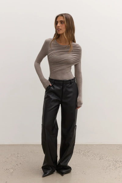 MILA BODYSUIT - GREY MARLE