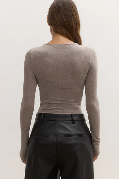 MILA BODYSUIT - GREY MARLE