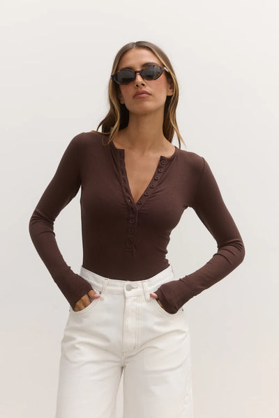 LARA BODYSUIT - CHOCOLATE