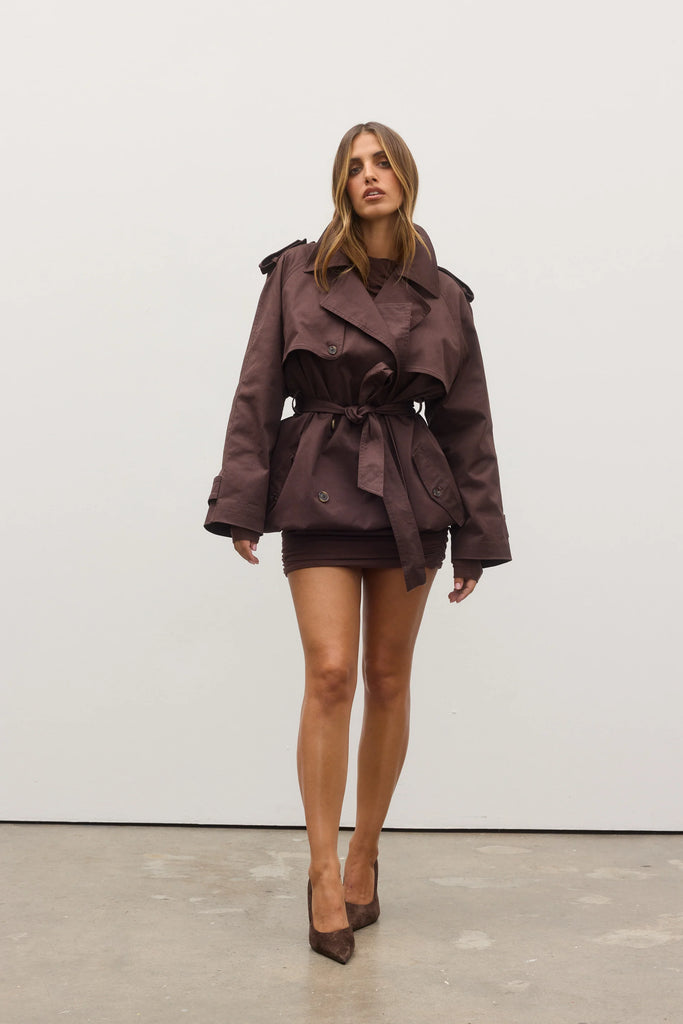 REECE TRENCH COAT - ESPRESSO