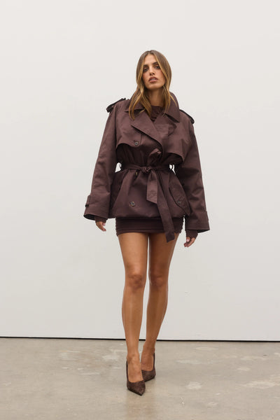 REECE TRENCH COAT - ESPRESSO