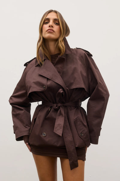 REECE TRENCH COAT - ESPRESSO