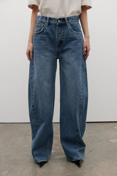 BROOKLYN BARREL LEG JEAN - TRUE BLUE