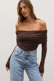 ALESSANDRA TOP - ESPRESSO