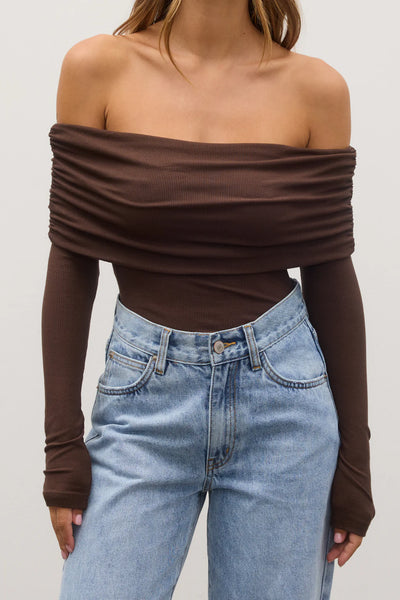 ALESSANDRA TOP - ESPRESSO