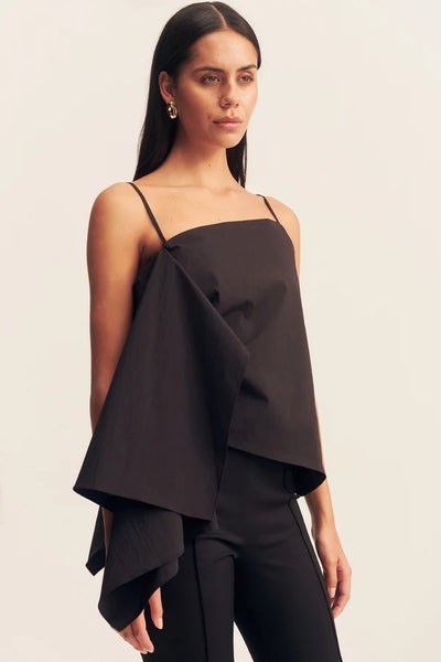 Campbell Sculptural Cami - Black