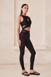 NAYA HIGH RISE CUTOUT LEGGINGS - BLACK
