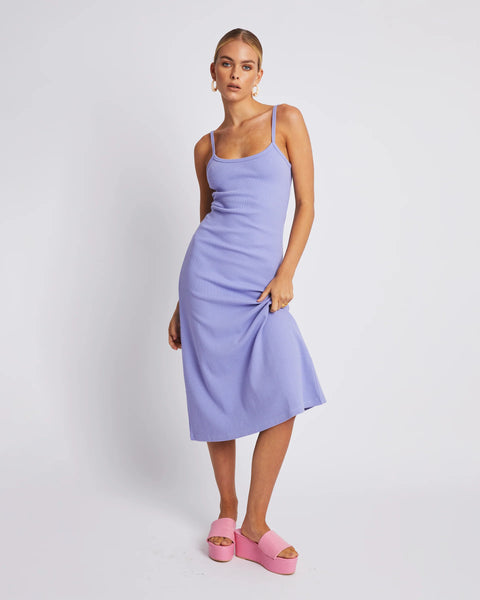 A LINE MIDI DRESS - LILAC