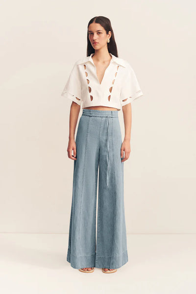 Ellsworth Palazzo Pants - Bleached Blue