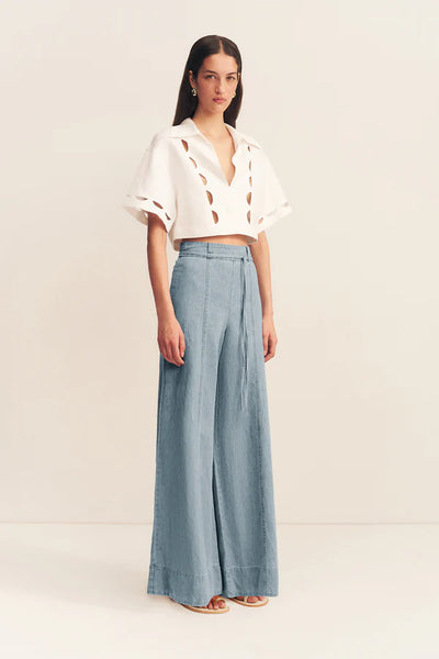 Ellsworth Palazzo Pants - Bleached Blue