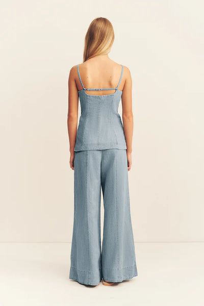 Ellsworth Tailored Top - Bleached Blue