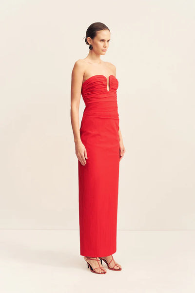 Campbell Strapless U Wire Maxi Dress - Goji