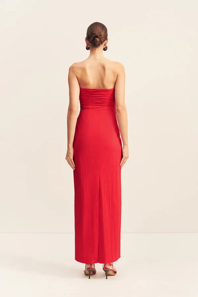 Campbell Strapless U Wire Maxi Dress - Goji