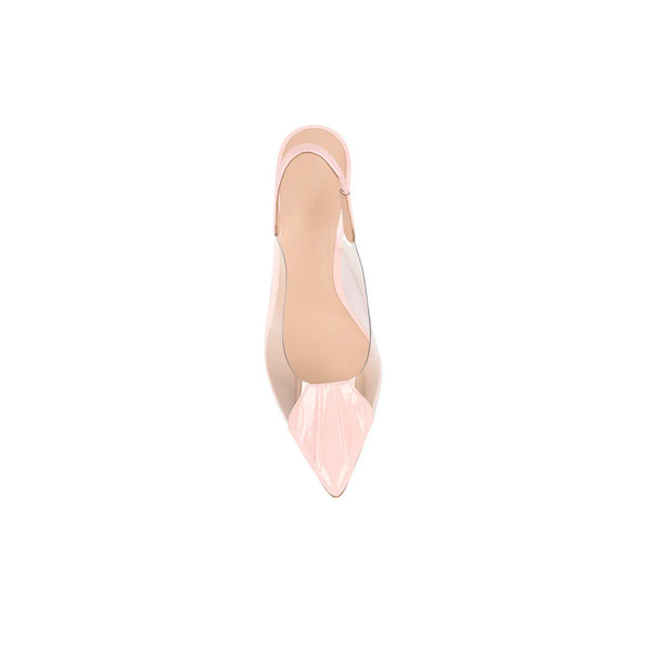 Remi Pump Vinylite & Pink Patent Leather