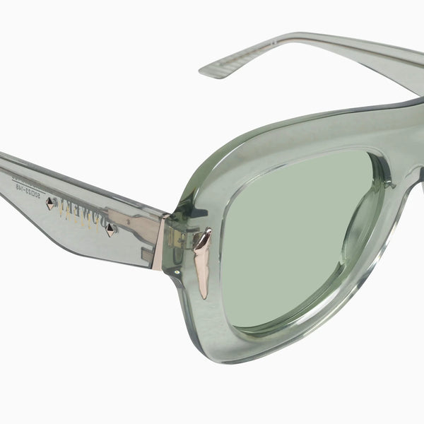 Bowery- Transparent Sage w. Gold Metal / Light Green Lens