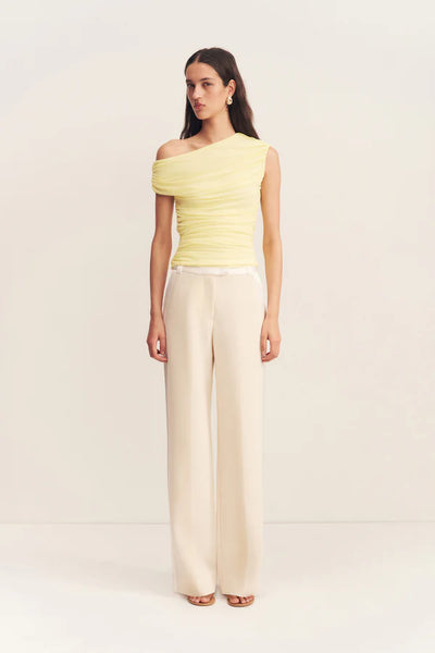 Mira Off Shoulder Top - Sherbet Yellow