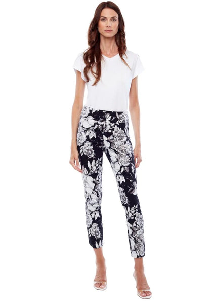 FLOWER PETAL SLIT SLIM PANT - 67756UP