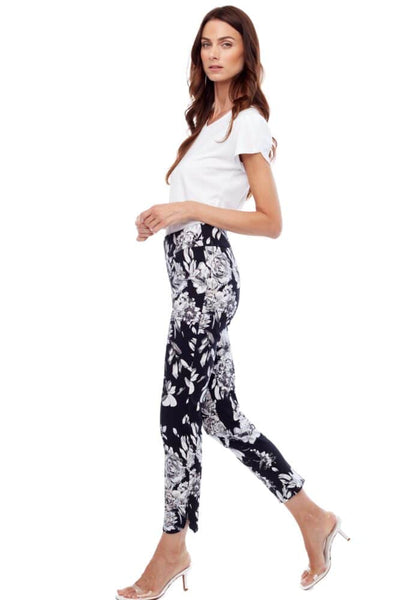 FLOWER PETAL SLIT SLIM PANT - 67756UP