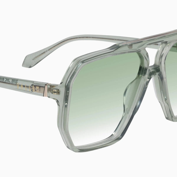 Rodeo- Transparent Sage w. Gold Metal / Light Green Gradient Lens