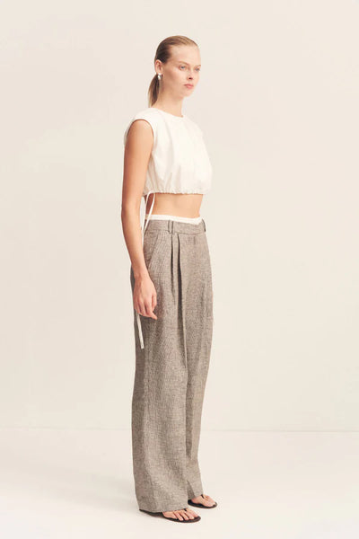 Elliot Double Waist Band Pant - Concrete