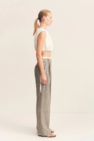 Elliot Double Waist Band Pant - Concrete