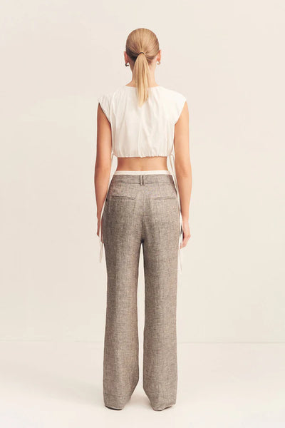 Elliot Double Waist Band Pant - Concrete