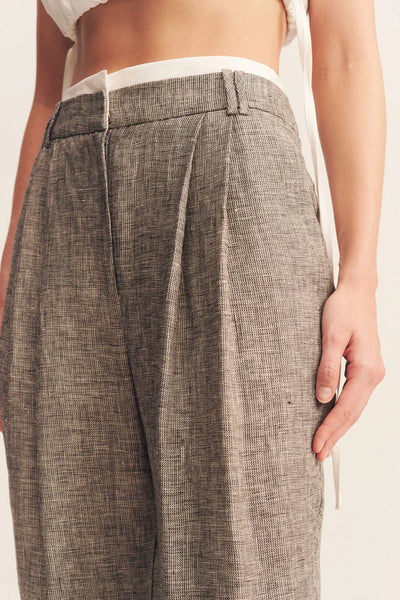 Elliot Double Waist Band Pant - Concrete