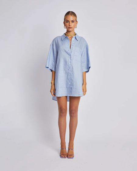 Charade Shirt In Water Linen