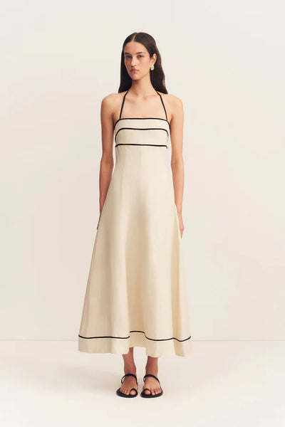 Billie Contrast Panelled Midi Dress