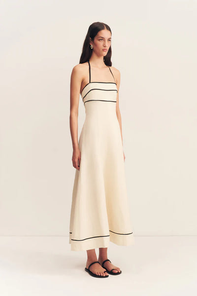 Billie Contrast Panelled Midi Dress