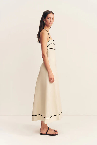 Billie Contrast Panelled Midi Dress