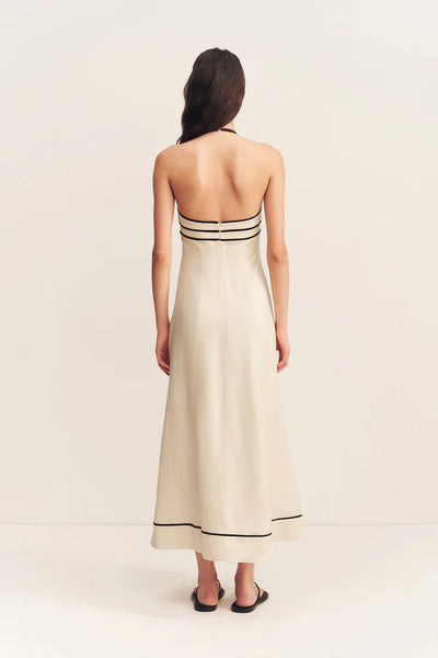 Billie Contrast Panelled Midi Dress